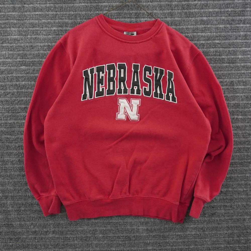 Stadium Athletics Nebraska Sweatshirt Adult Small Red Embroidered NCAA